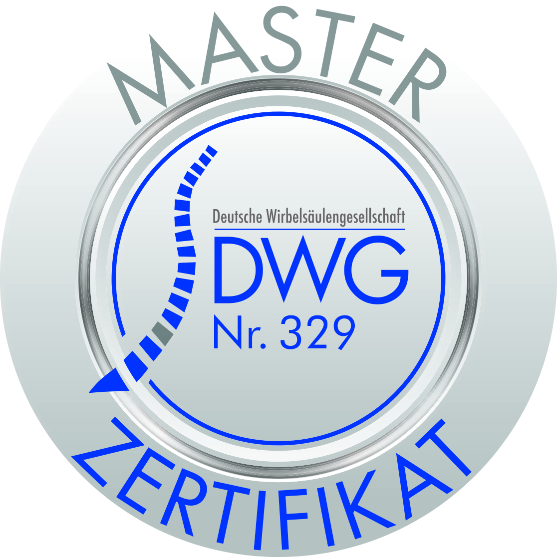Logo Master-Zertifikat der Deutschen Wirbelsäulengesellschaft