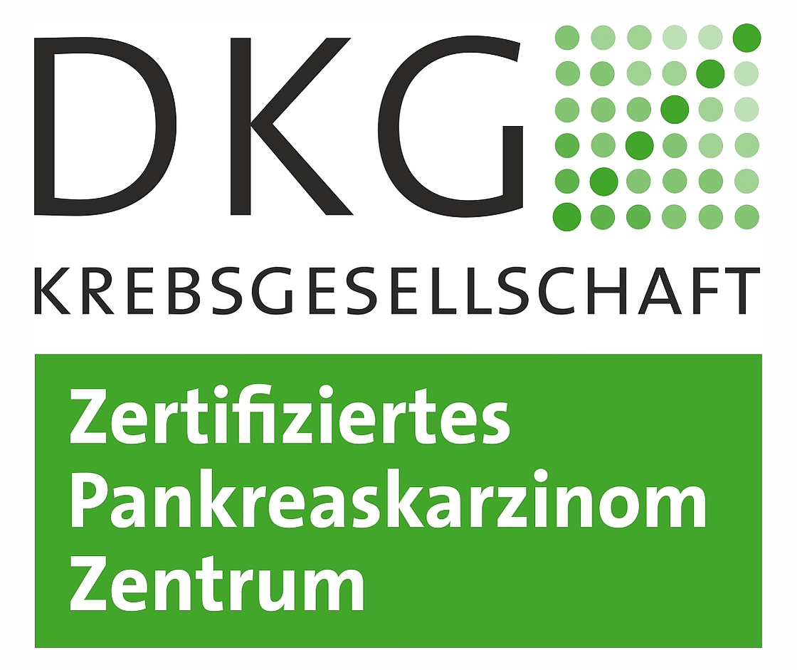 Das Logo der DKG Krebsgesellschaft - Zertifiziertes Pankreaskarzinom Zentrum